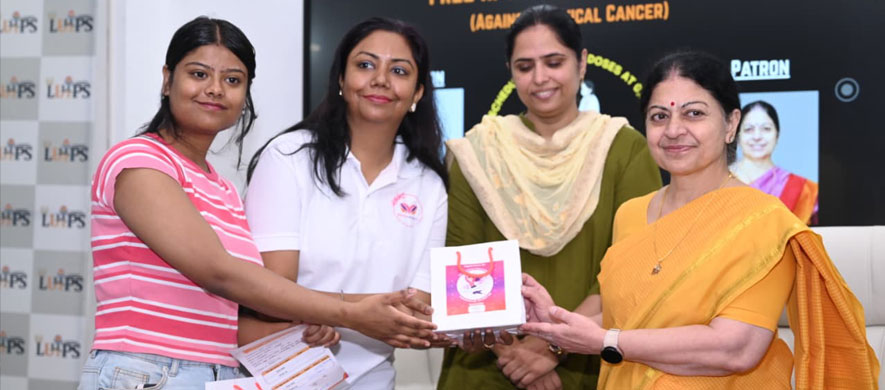 Hon’ble VC Prof. Manuka Khanna led the HPV Vaccination Drive, promoting women’s health and preventive care