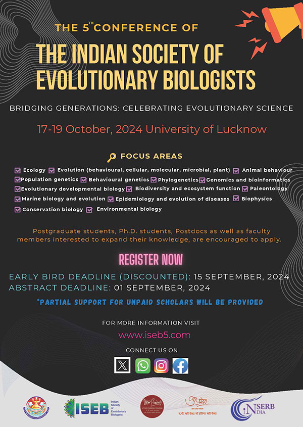 THE 5th CONFERENCE OF THE INDIAN SOCIETY OF EVOLUTIONARY BIOLOGISTS