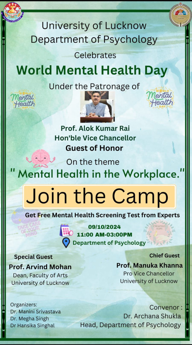 World Mental Health Day: Join the Camp on the theme 