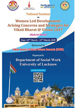 National Seminar on Women Led Development: Arising Concerns and Strategies for Viksit Bharat  Vision 2047