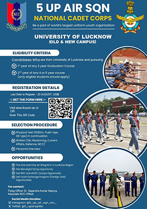 Admission Notice for 5 UP AIR NCC UNIT (SD/SW)