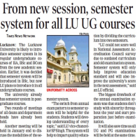 From new session,semester system for all LU UG courses