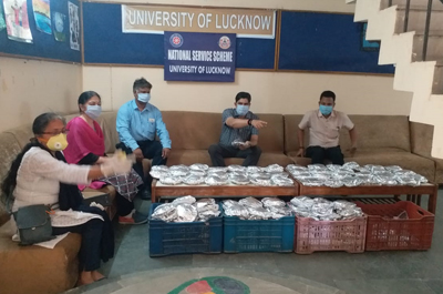 Community Kitchen at Nivedita Hostel and distribution of food packets through district administration During pandemic of Corona Covid 19