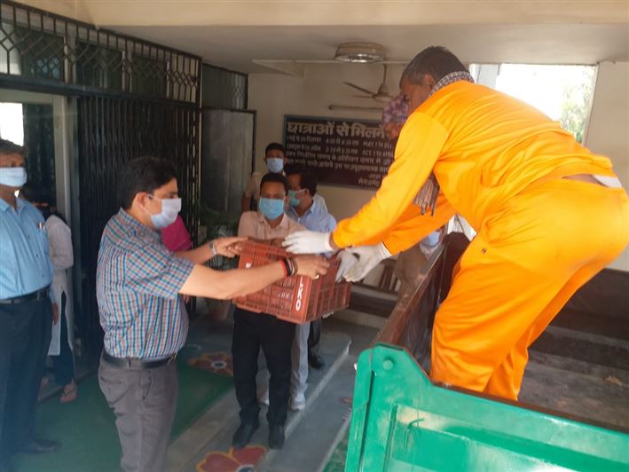 Community Kitchen at Nivedita Hostel and distribution of food packets through district administration During pandemic of Corona Covid 19