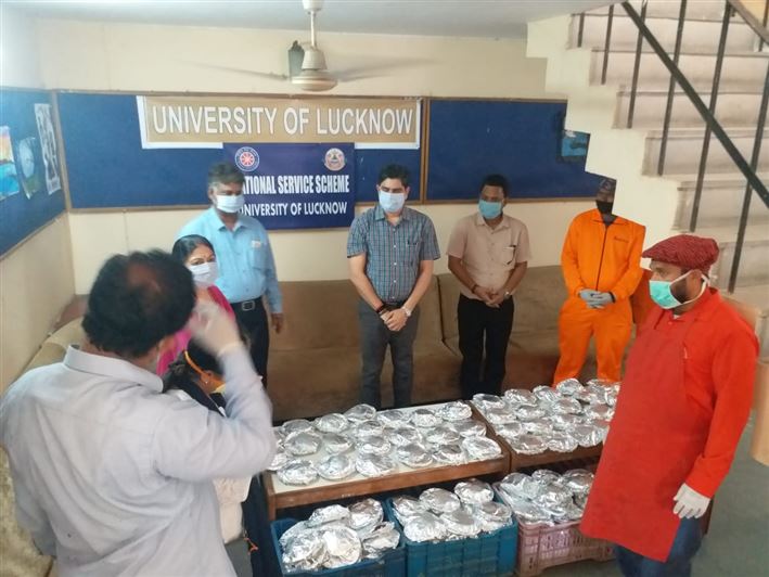 Community Kitchen at Nivedita Hostel and distribution of food packets through district administration During pandemic of Corona Covid 19