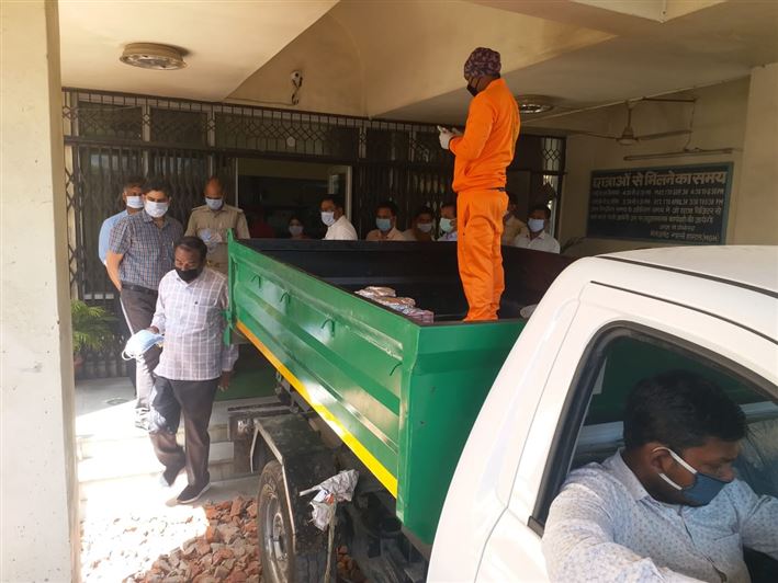 Community Kitchen at Nivedita Hostel and distribution of food packets through district administration During pandemic of Corona Covid 19