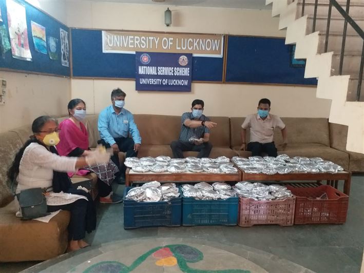 Community Kitchen at Nivedita Hostel and distribution of food packets through district administration During pandemic of Corona Covid 19