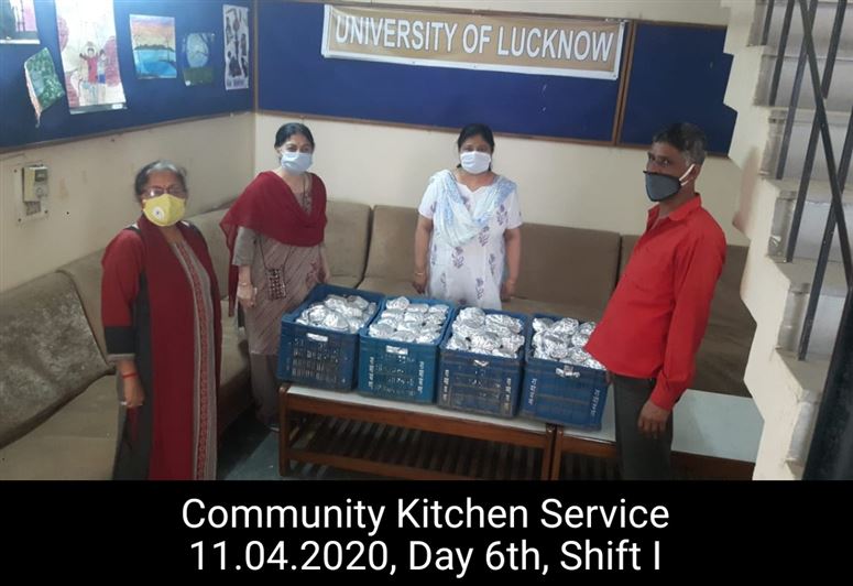 Manage Photo Layout for Community Kitchen at Nivedita Hostel and distribution of food packets through district administration During pandemic of Corona Covid 19 Gallery