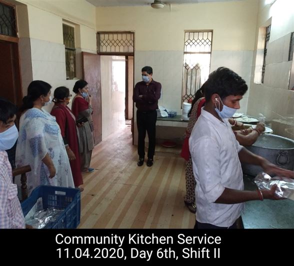 Manage Photo Layout for Community Kitchen at Nivedita Hostel and distribution of food packets through district administration During pandemic of Corona Covid 19 Gallery