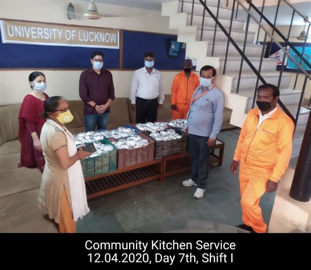 Manage Photo Layout for Community Kitchen at Nivedita Hostel and distribution of food packets through district administration During pandemic of Corona Covid 19 Gallery