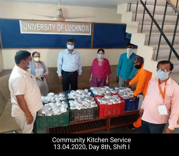 Community Kitchen at Nivedita Hostel and distribution of food packets through district administration During pandemic of Corona Covid 19