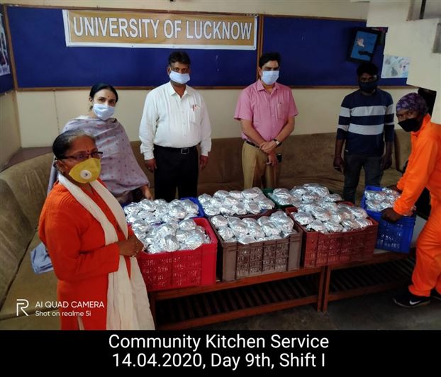 Manage Photo Layout for Community Kitchen at Nivedita Hostel and distribution of food packets through district administration During pandemic of Corona Covid 19 Gallery