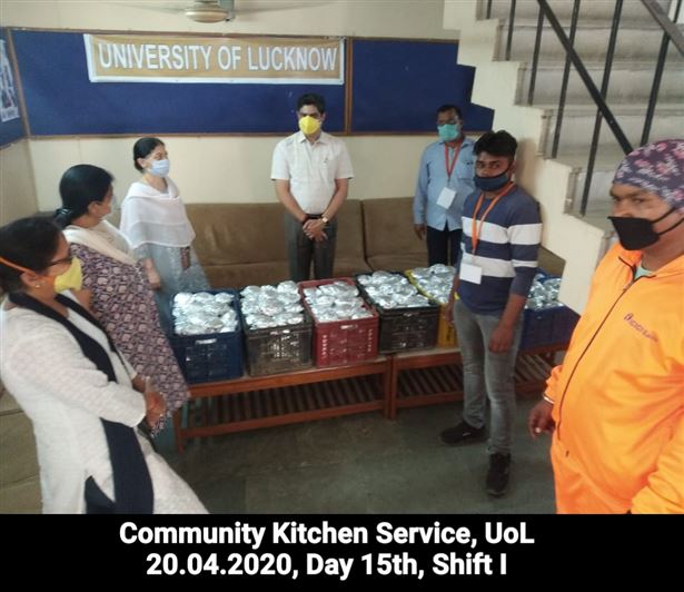 Manage Photo Layout for Community Kitchen at Nivedita Hostel and distribution of food packets through district administration During pandemic of Corona Covid 19 Gallery