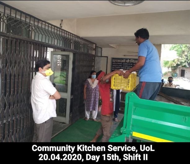 Manage Photo Layout for Community Kitchen at Nivedita Hostel and distribution of food packets through district administration During pandemic of Corona Covid 19 Gallery