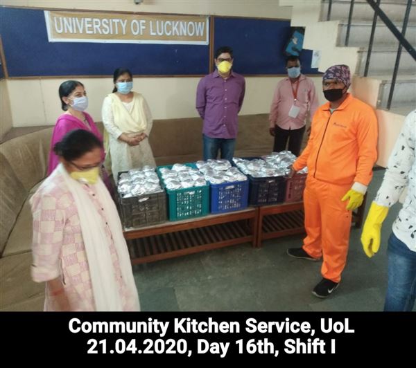 Manage Photo Layout for Community Kitchen at Nivedita Hostel and distribution of food packets through district administration During pandemic of Corona Covid 19 Gallery