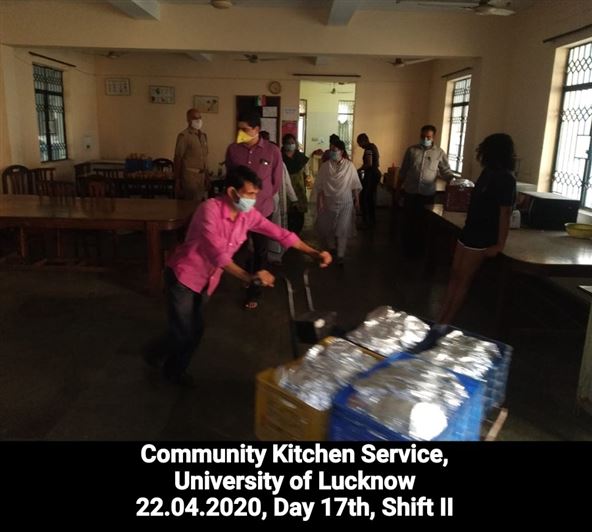 Manage Photo Layout for Community Kitchen at Nivedita Hostel and distribution of food packets through district administration During pandemic of Corona Covid 19 Gallery