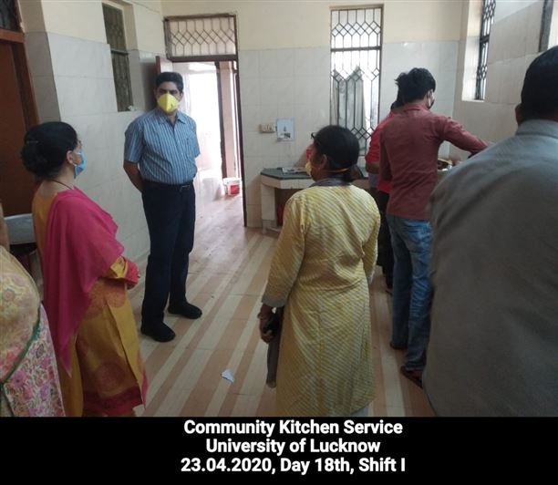 Manage Photo Layout for Community Kitchen at Nivedita Hostel and distribution of food packets through district administration During pandemic of Corona Covid 19 Gallery