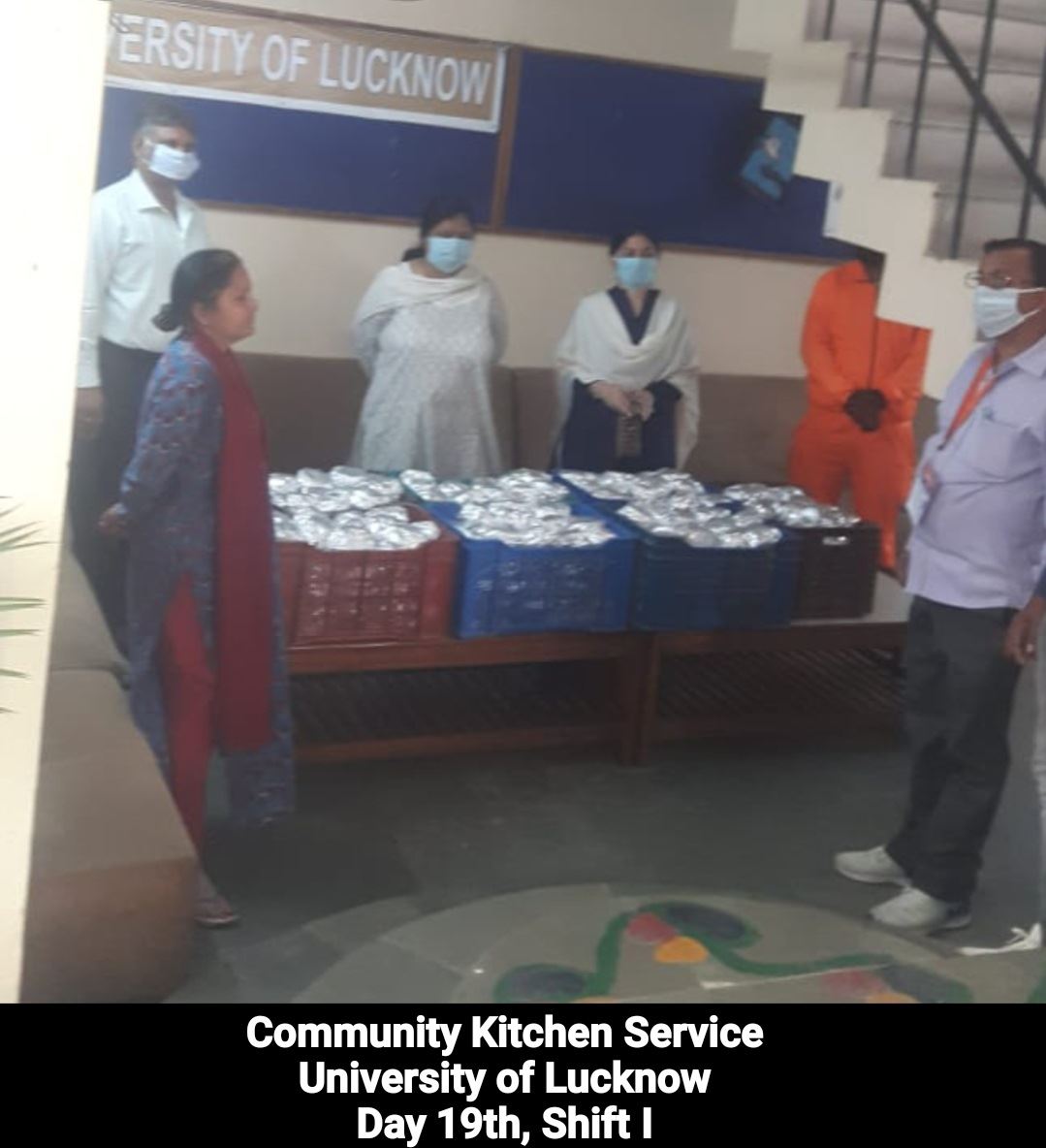 Manage Photo Layout for Community Kitchen at Nivedita Hostel and distribution of food packets through district administration During pandemic of Corona Covid 19 Gallery