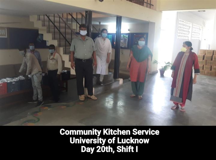 Manage Photo Layout for Community Kitchen at Nivedita Hostel and distribution of food packets through district administration During pandemic of Corona Covid 19 Gallery