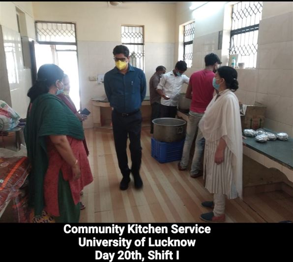 Manage Photo Layout for Community Kitchen at Nivedita Hostel and distribution of food packets through district administration During pandemic of Corona Covid 19 Gallery