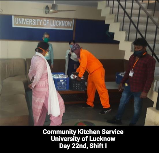 Community Kitchen at Nivedita Hostel and distribution of food packets through district administration During pandemic of Corona Covid 19