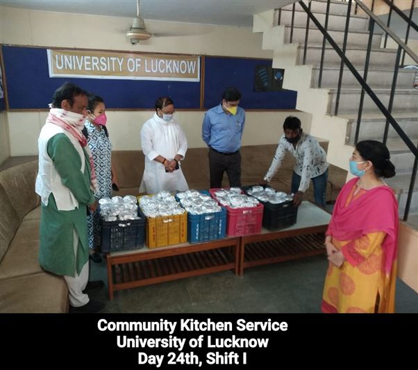 Manage Photo Layout for Community Kitchen at Nivedita Hostel and distribution of food packets through district administration During pandemic of Corona Covid 19 Gallery