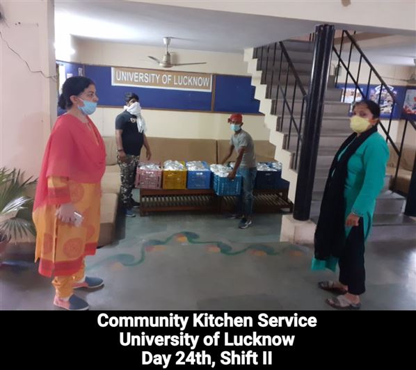 Manage Photo Layout for Community Kitchen at Nivedita Hostel and distribution of food packets through district administration During pandemic of Corona Covid 19 Gallery