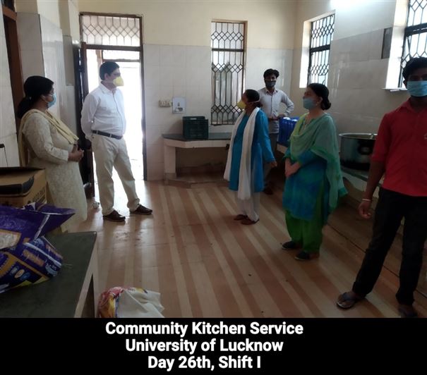 Manage Photo Layout for Community Kitchen at Nivedita Hostel and distribution of food packets through district administration During pandemic of Corona Covid 19 Gallery