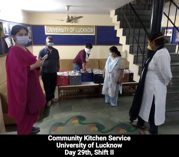 Manage Photo Layout for Community Kitchen at Nivedita Hostel and distribution of food packets through district administration During pandemic of Corona Covid 19 Gallery