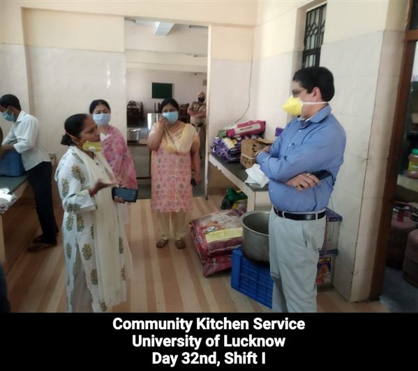 Manage Photo Layout for Community Kitchen at Nivedita Hostel and distribution of food packets through district administration During pandemic of Corona Covid 19 Gallery