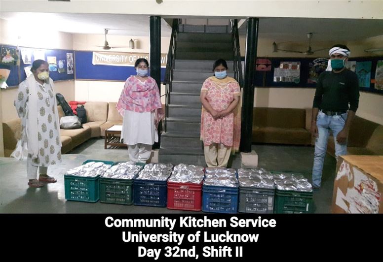 Manage Photo Layout for Community Kitchen at Nivedita Hostel and distribution of food packets through district administration During pandemic of Corona Covid 19 Gallery