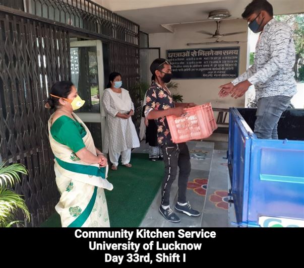 Manage Photo Layout for Community Kitchen at Nivedita Hostel and distribution of food packets through district administration During pandemic of Corona Covid 19 Gallery