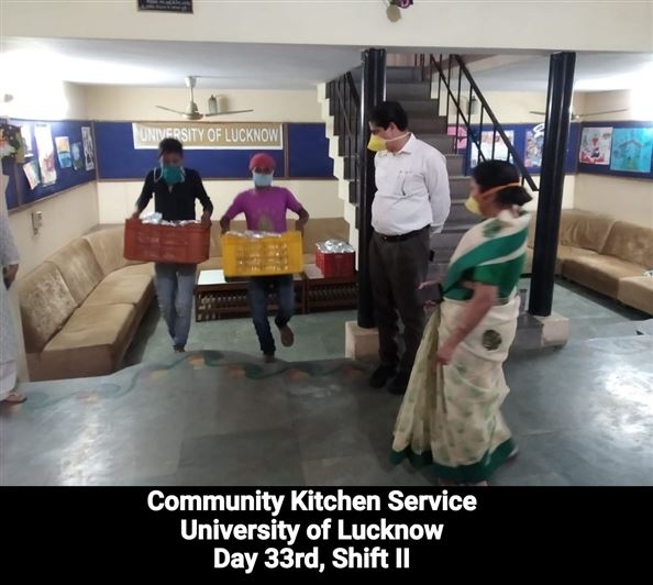 Manage Photo Layout for Community Kitchen at Nivedita Hostel and distribution of food packets through district administration During pandemic of Corona Covid 19 Gallery