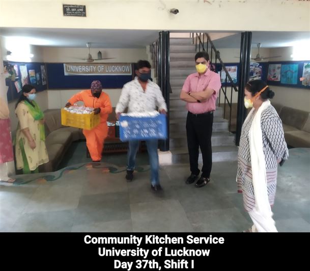 Manage Photo Layout for Community Kitchen at Nivedita Hostel and distribution of food packets through district administration During pandemic of Corona Covid 19 Gallery