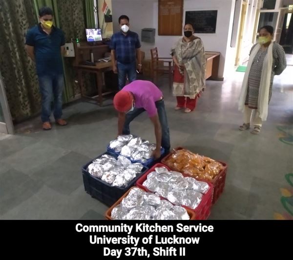 Manage Photo Layout for Community Kitchen at Nivedita Hostel and distribution of food packets through district administration During pandemic of Corona Covid 19 Gallery