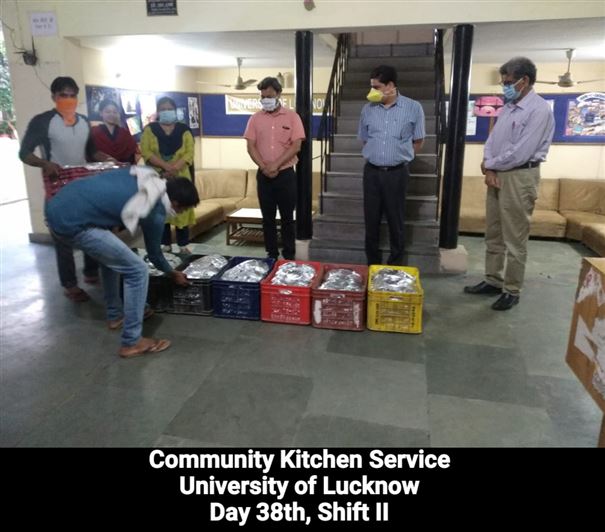 Manage Photo Layout for Community Kitchen at Nivedita Hostel and distribution of food packets through district administration During pandemic of Corona Covid 19 Gallery