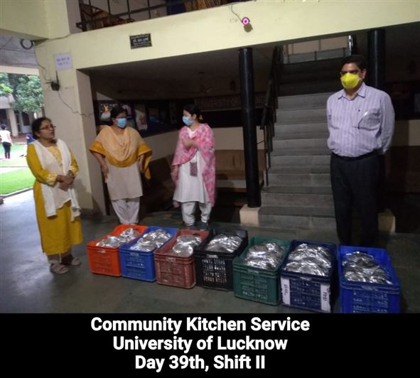 Manage Photo Layout for Community Kitchen at Nivedita Hostel and distribution of food packets through district administration During pandemic of Corona Covid 19 Gallery