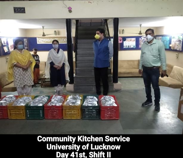 Manage Photo Layout for Community Kitchen at Nivedita Hostel and distribution of food packets through district administration During pandemic of Corona Covid 19 Gallery