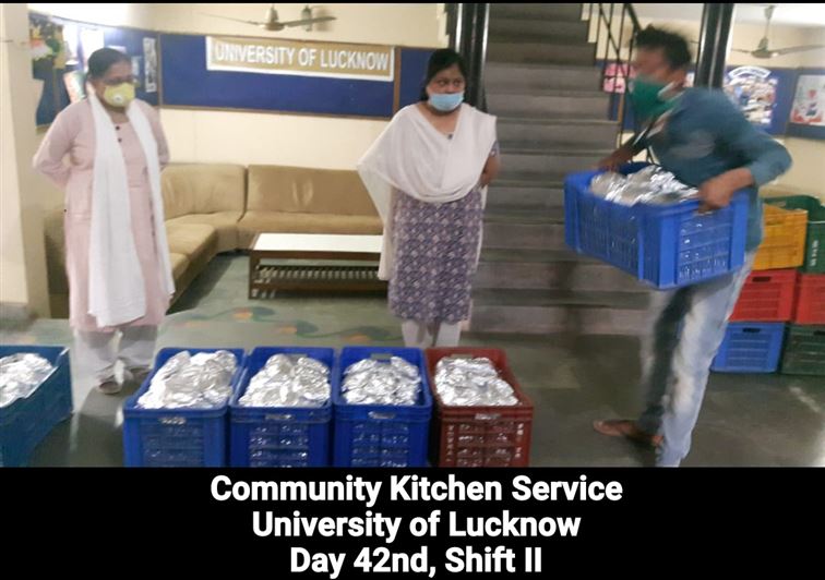 Manage Photo Layout for Community Kitchen at Nivedita Hostel and distribution of food packets through district administration During pandemic of Corona Covid 19 Gallery