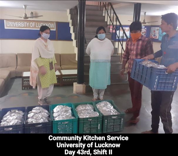 Manage Photo Layout for Community Kitchen at Nivedita Hostel and distribution of food packets through district administration During pandemic of Corona Covid 19 Gallery