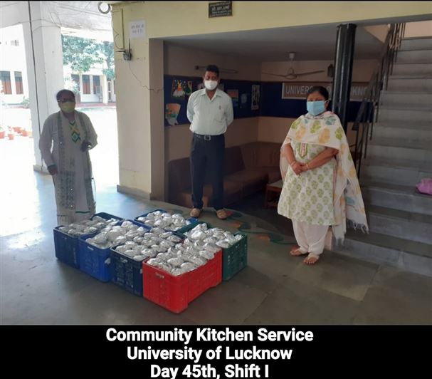 Manage Photo Layout for Community Kitchen at Nivedita Hostel and distribution of food packets through district administration During pandemic of Corona Covid 19 Gallery