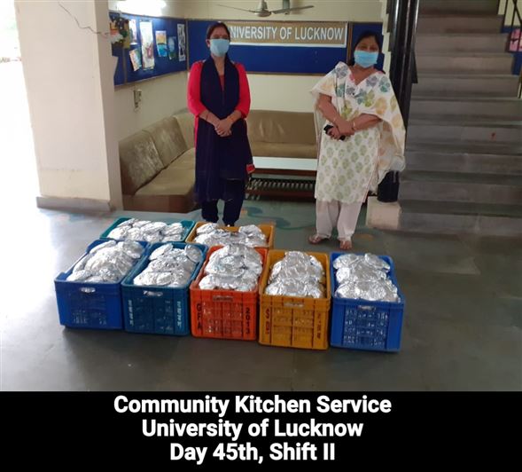 Manage Photo Layout for Community Kitchen at Nivedita Hostel and distribution of food packets through district administration During pandemic of Corona Covid 19 Gallery