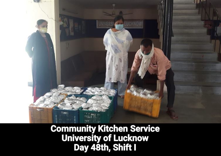 Manage Photo Layout for Community Kitchen at Nivedita Hostel and distribution of food packets through district administration During pandemic of Corona Covid 19 Gallery