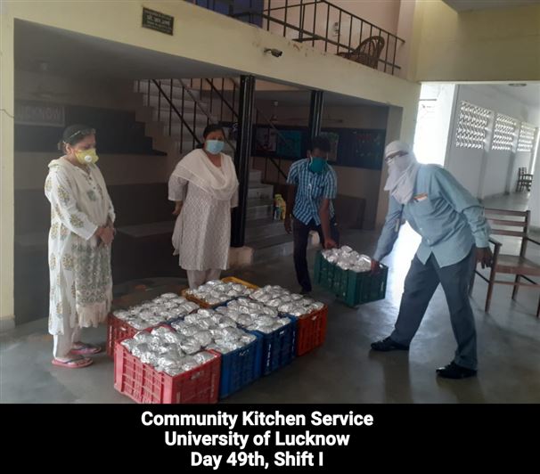 Manage Photo Layout for Community Kitchen at Nivedita Hostel and distribution of food packets through district administration During pandemic of Corona Covid 19 Gallery