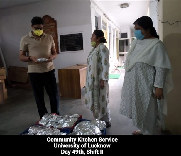 Manage Photo Layout for Community Kitchen at Nivedita Hostel and distribution of food packets through district administration During pandemic of Corona Covid 19 Gallery