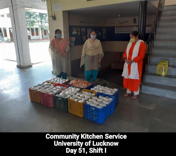 Manage Photo Layout for Community Kitchen at Nivedita Hostel and distribution of food packets through district administration During pandemic of Corona Covid 19 Gallery