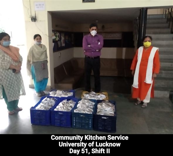 Manage Photo Layout for Community Kitchen at Nivedita Hostel and distribution of food packets through district administration During pandemic of Corona Covid 19 Gallery