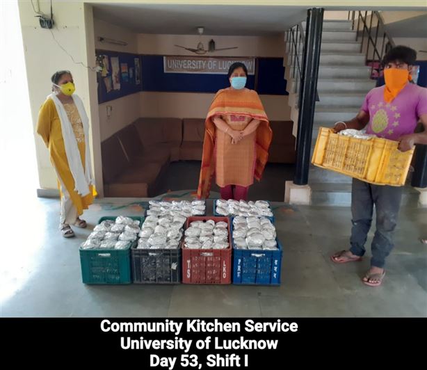 Manage Photo Layout for Community Kitchen at Nivedita Hostel and distribution of food packets through district administration During pandemic of Corona Covid 19 Gallery