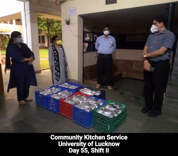 Manage Photo Layout for Community Kitchen at Nivedita Hostel and distribution of food packets through district administration During pandemic of Corona Covid 19 Gallery