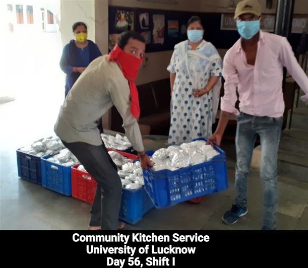 Manage Photo Layout for Community Kitchen at Nivedita Hostel and distribution of food packets through district administration During pandemic of Corona Covid 19 Gallery